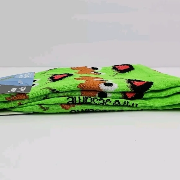 4/$25 Sesame Street Oscar the Grouch Novelty Character Crew Socks New - Picture 4 of 4